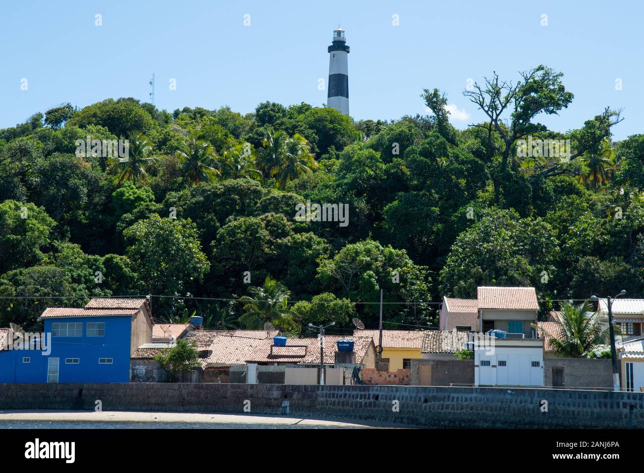 Port of Loss / Alagoas / Brazil. November, 29, 2019. View of Porto de Pedras city and Patacho beach in early summer. Stock Photo