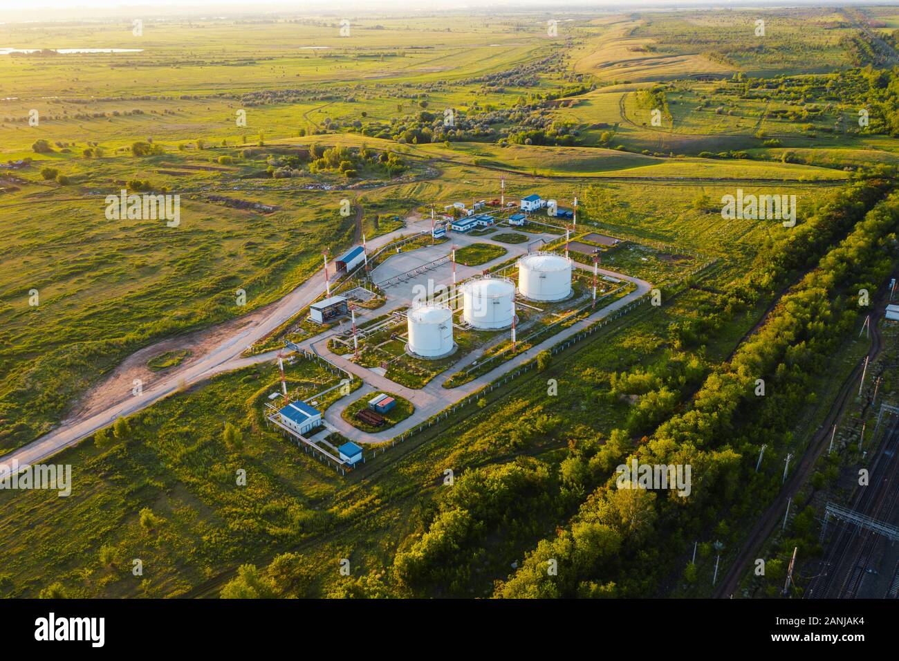 Oil refinery station Stock Photo Alamy