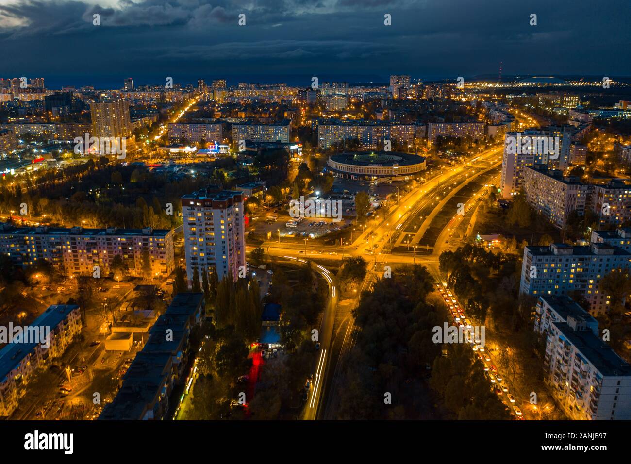 Fall city aerial Stock Photo - Alamy