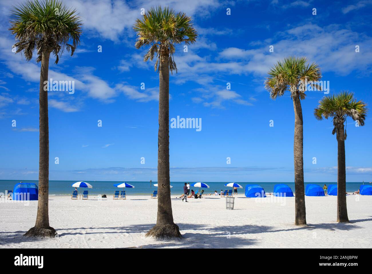 Clearwater Beach Temperatures rose into the 80's setting near high