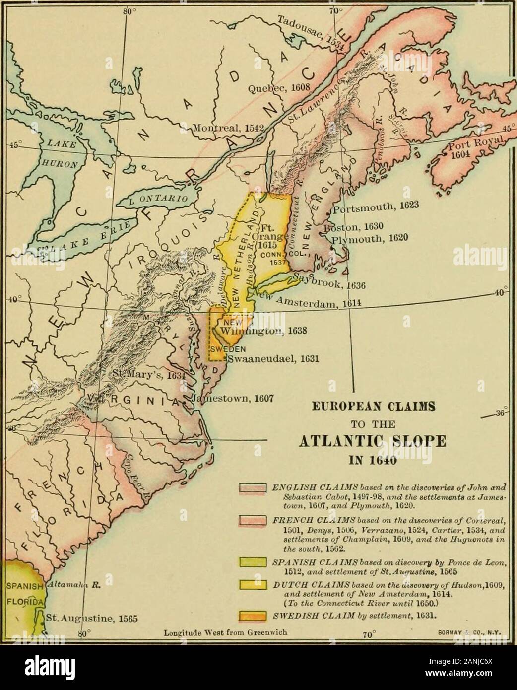 Colonial Quakers Map