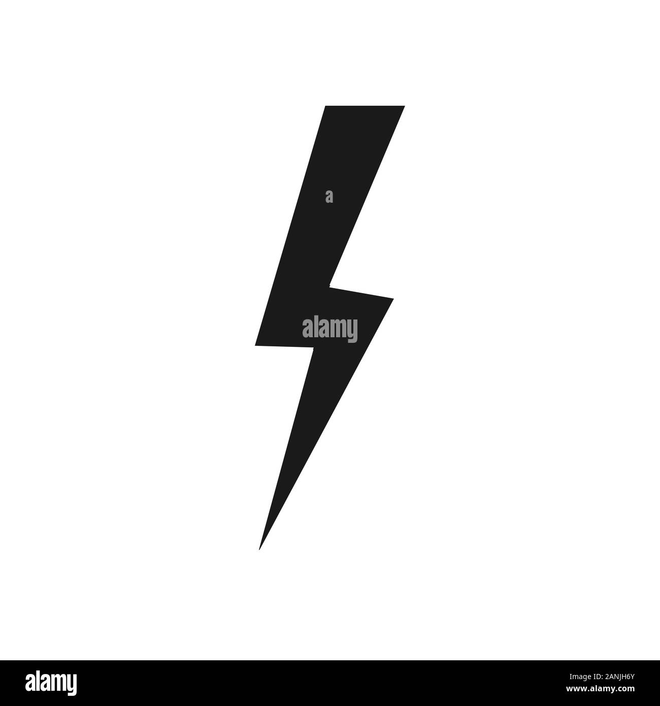 lightning Icon vector. Simple flat symbol. Perfect Black pictogram illustration on white background. vector Stock Vector