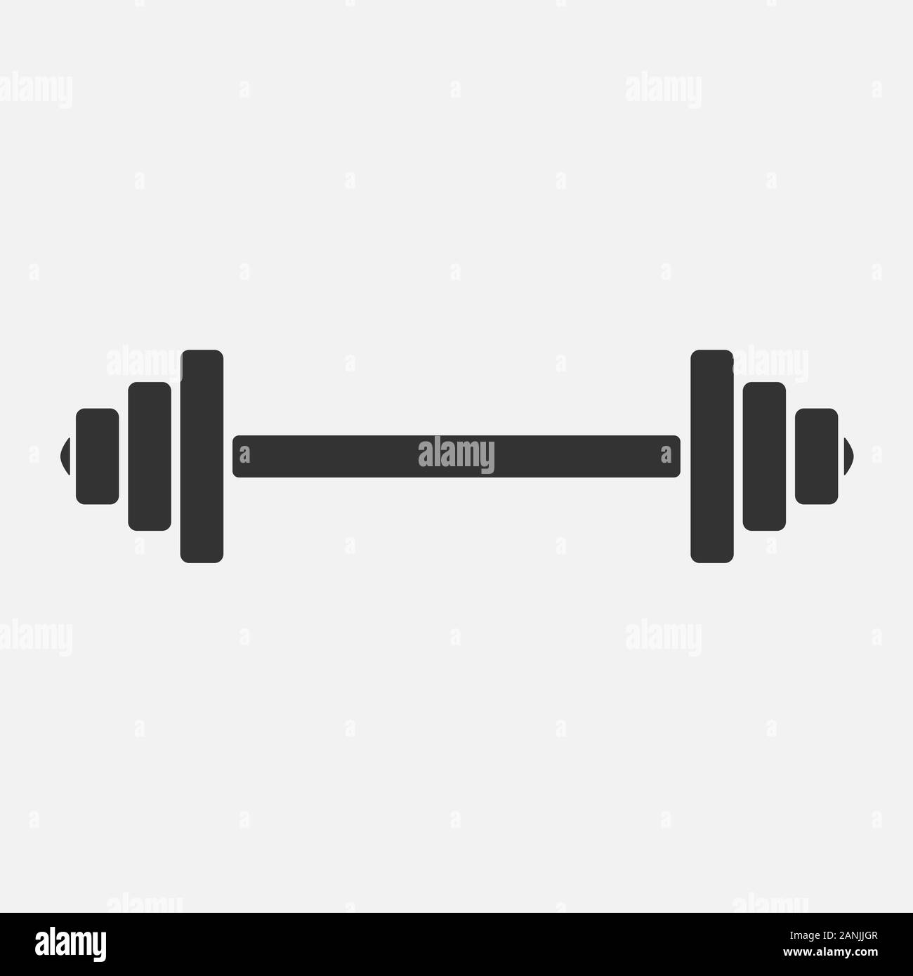 Gym sign with dumbbell. Gym sign with dumbbell on white background vector Stock Vector