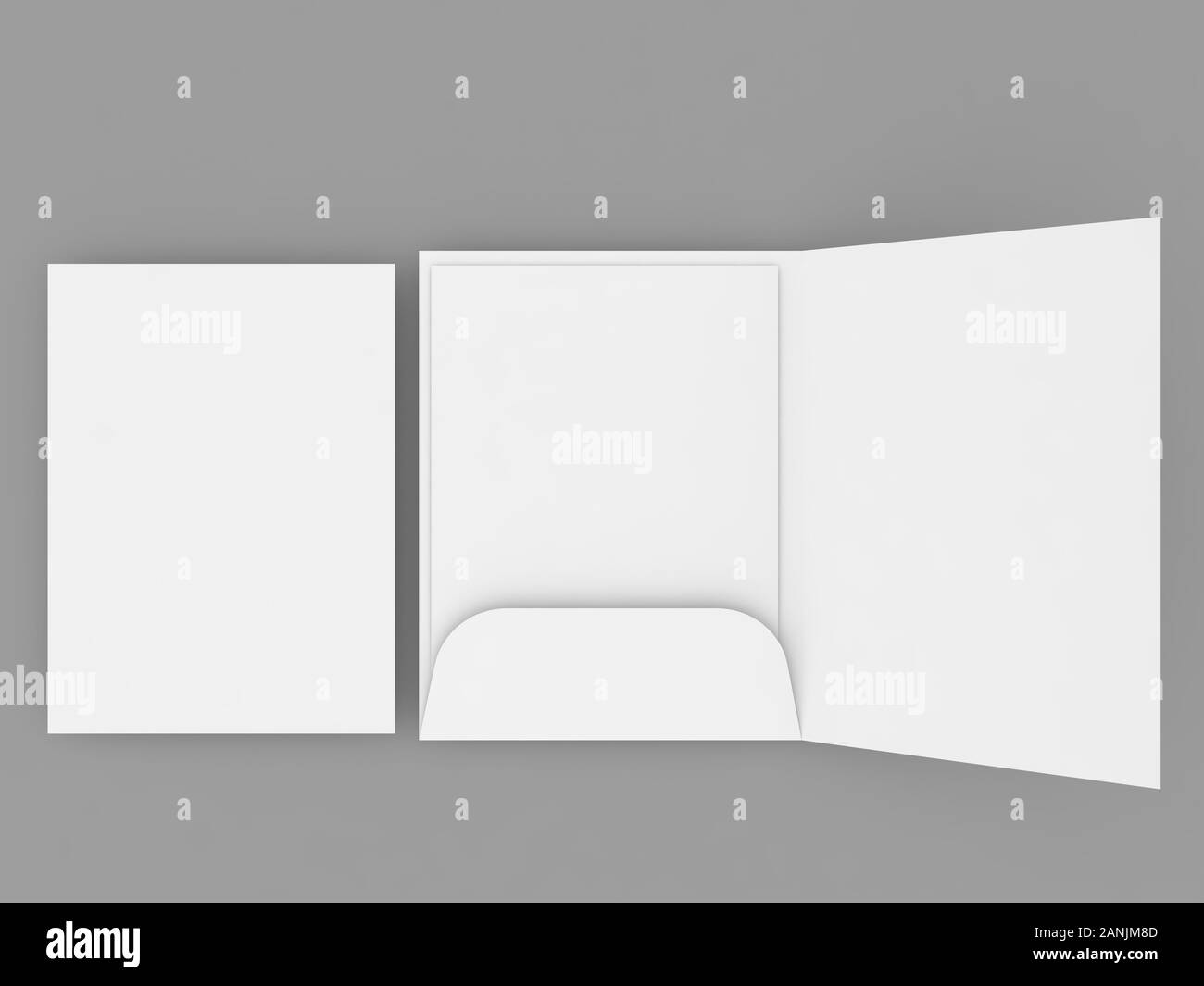 Download Paper Sheets And Folder Mockup On Gray Background 3d Render Illustration Stock Photo Alamy PSD Mockup Templates