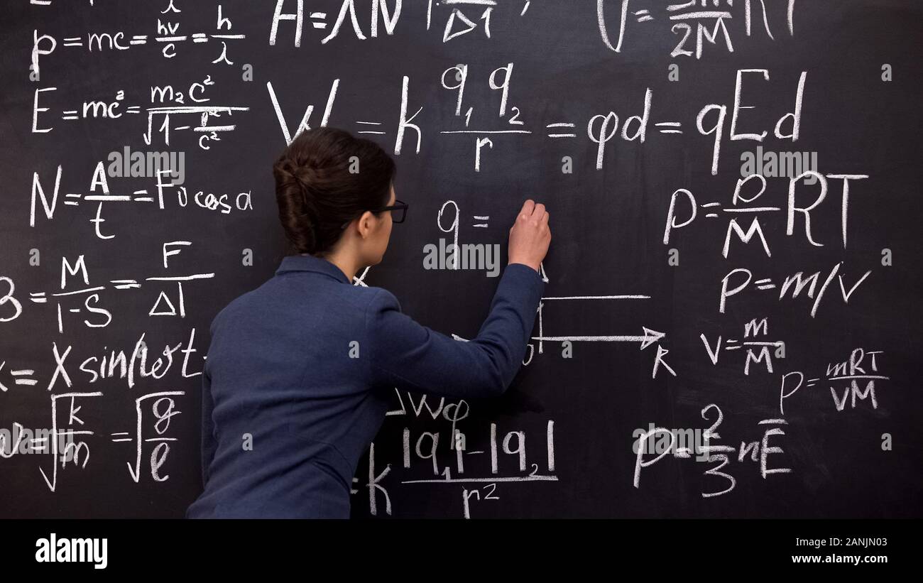 Person Writing Math Female tutor hi-res stock photography and images - Alamy