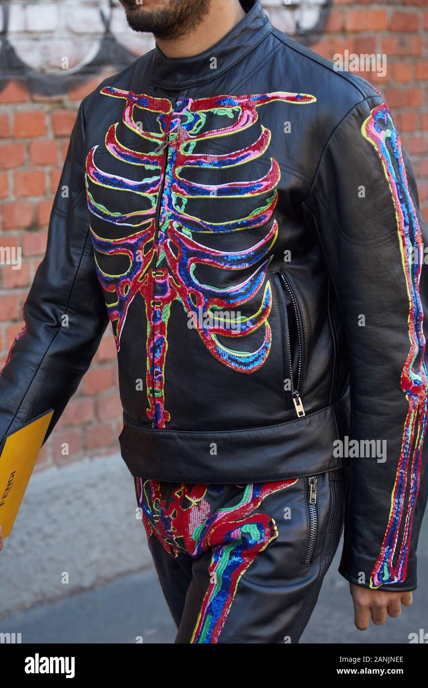 fendi black leather jacket