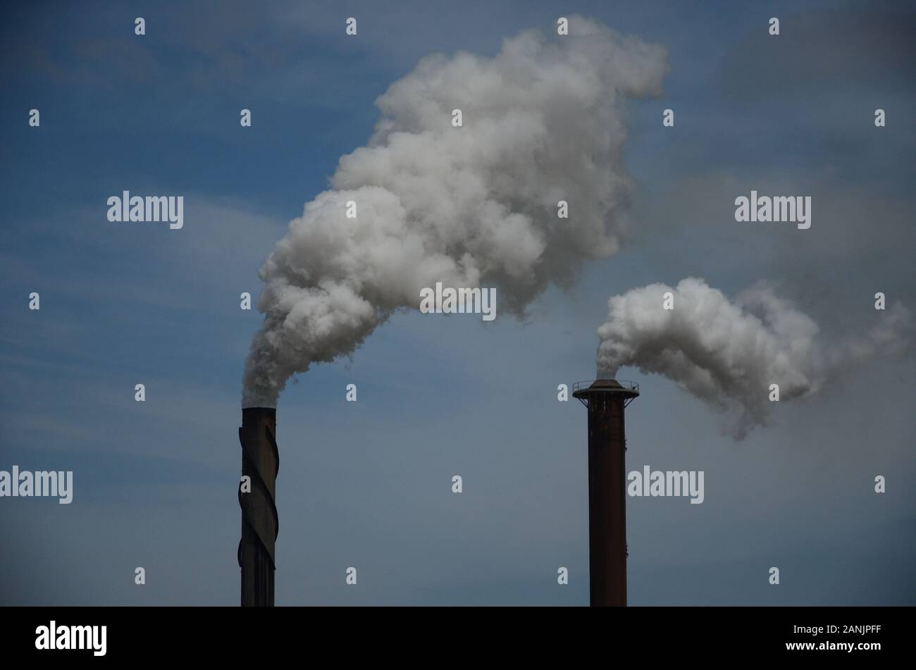 Industrial pollution, global warming Stock Photo