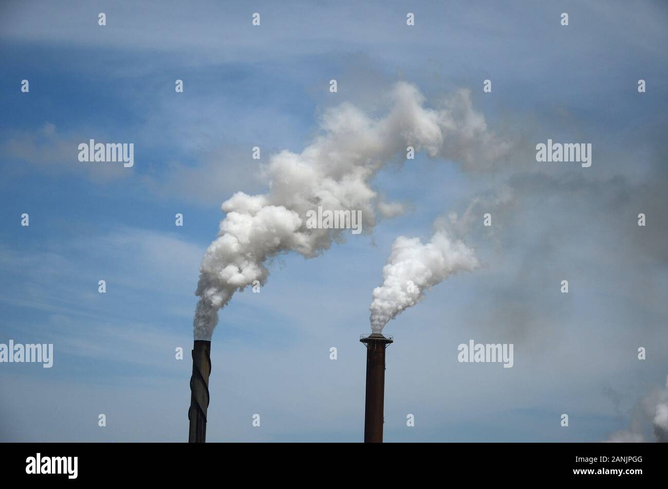 Industrial pollution, global warming Stock Photo