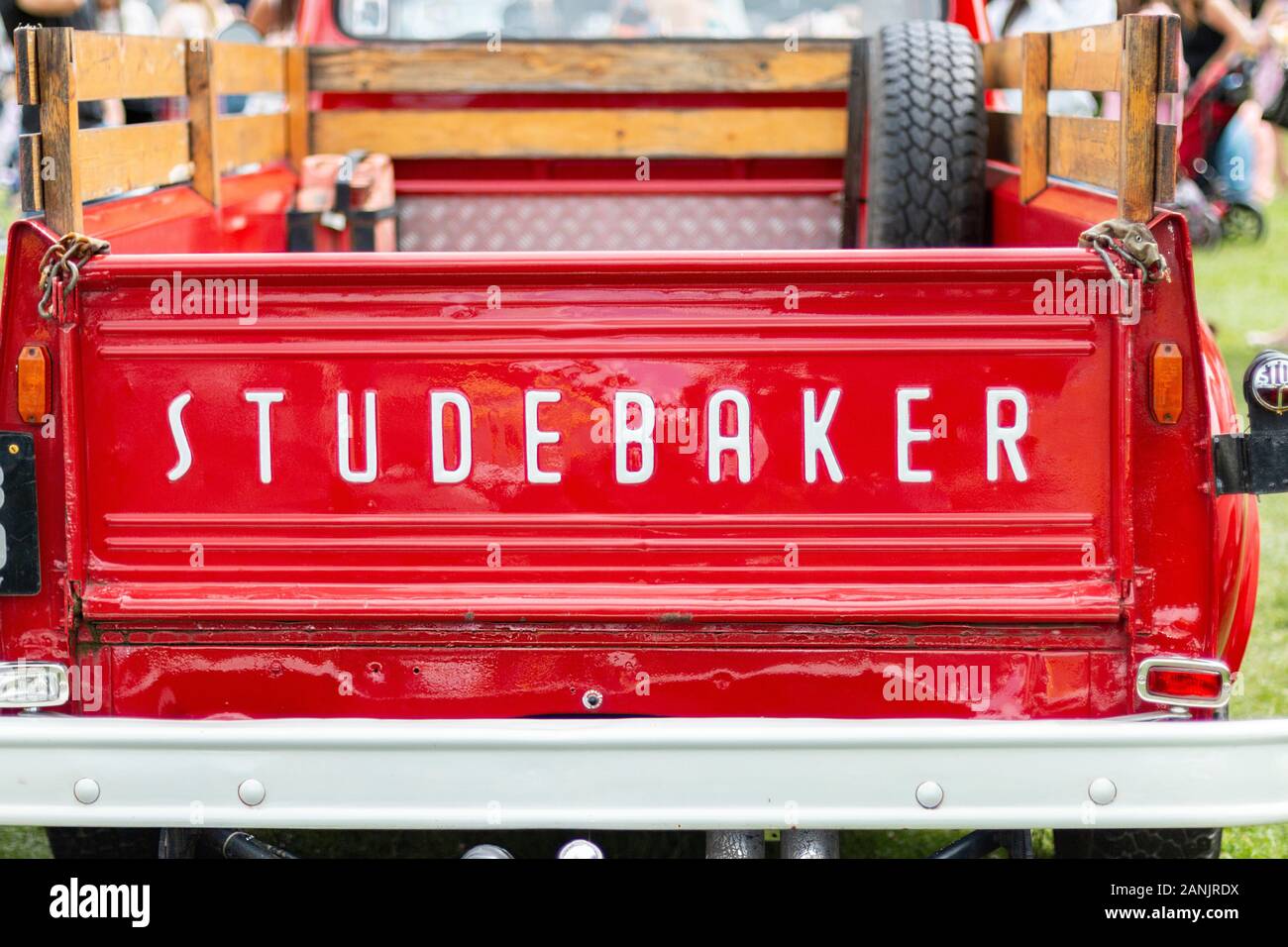 vintage American Studebaker truck  at classic car show Stock Photo