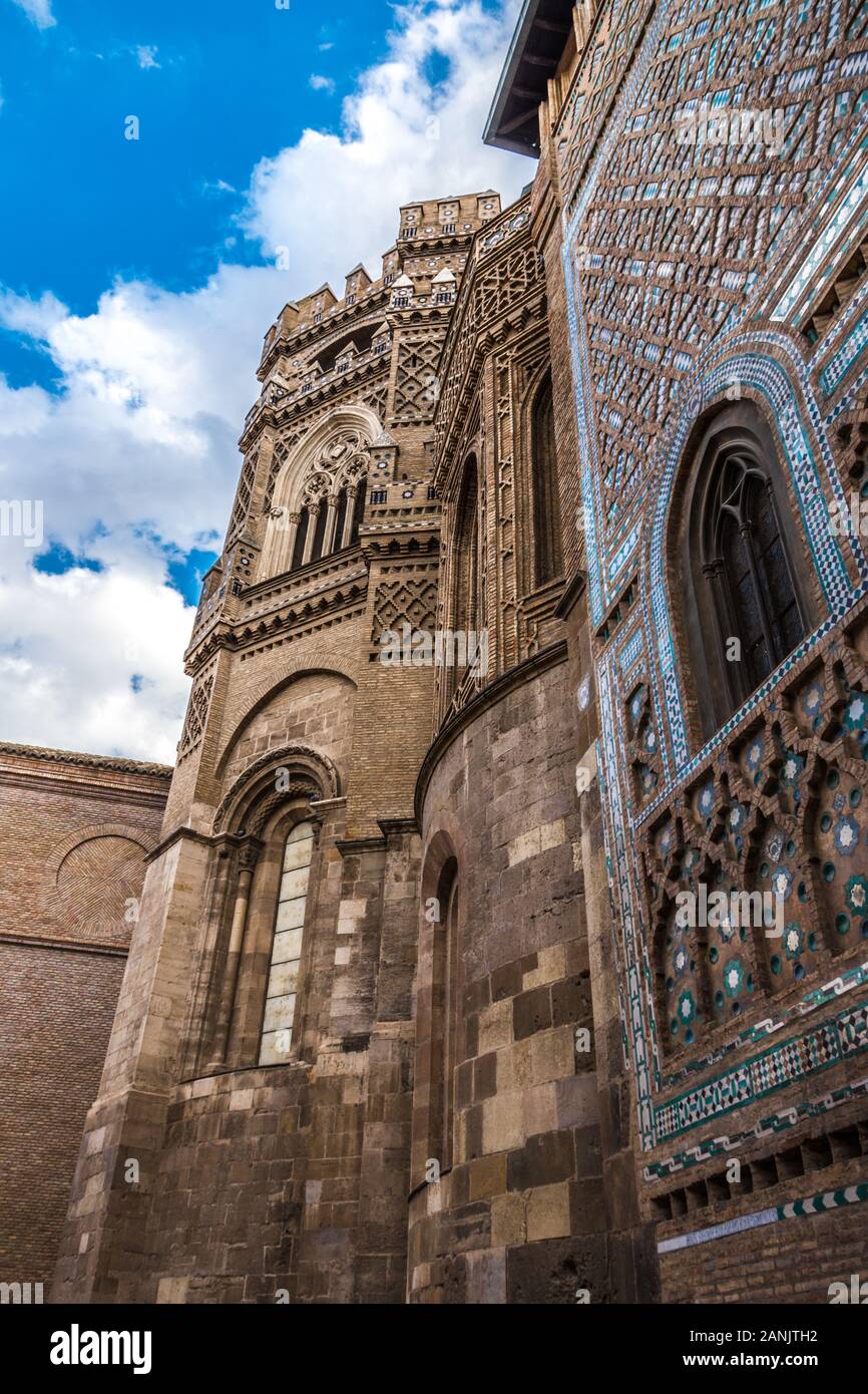 View of beautiful buildings in Zaragoza Stock Photo