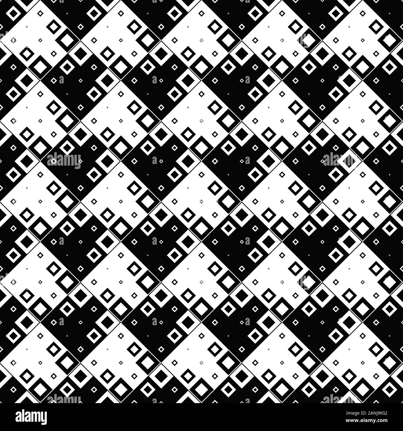 Seamless geometrical monochrome diagonal square pattern background ...
