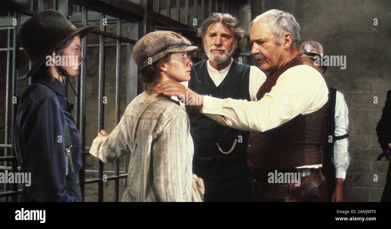 CATTLE ANNIE AND LITTLE BRITCHES 1981 Universal Pictures film with from left: Diane Lame, Amanda Plummer, Burt Lancaster, Rod Steiger Stock Photo