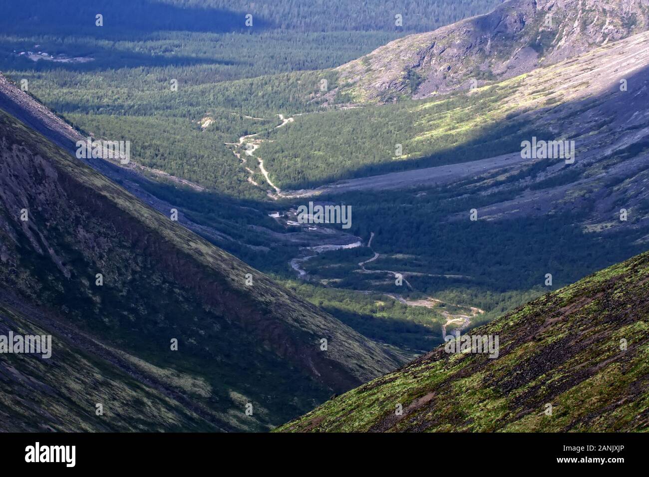 Northern Scandinavian tundra and forest tundra on plateaus Stock Photo ...