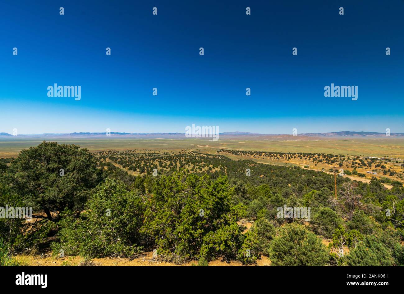 Green Valley Near Austin Nevada Stock Photo