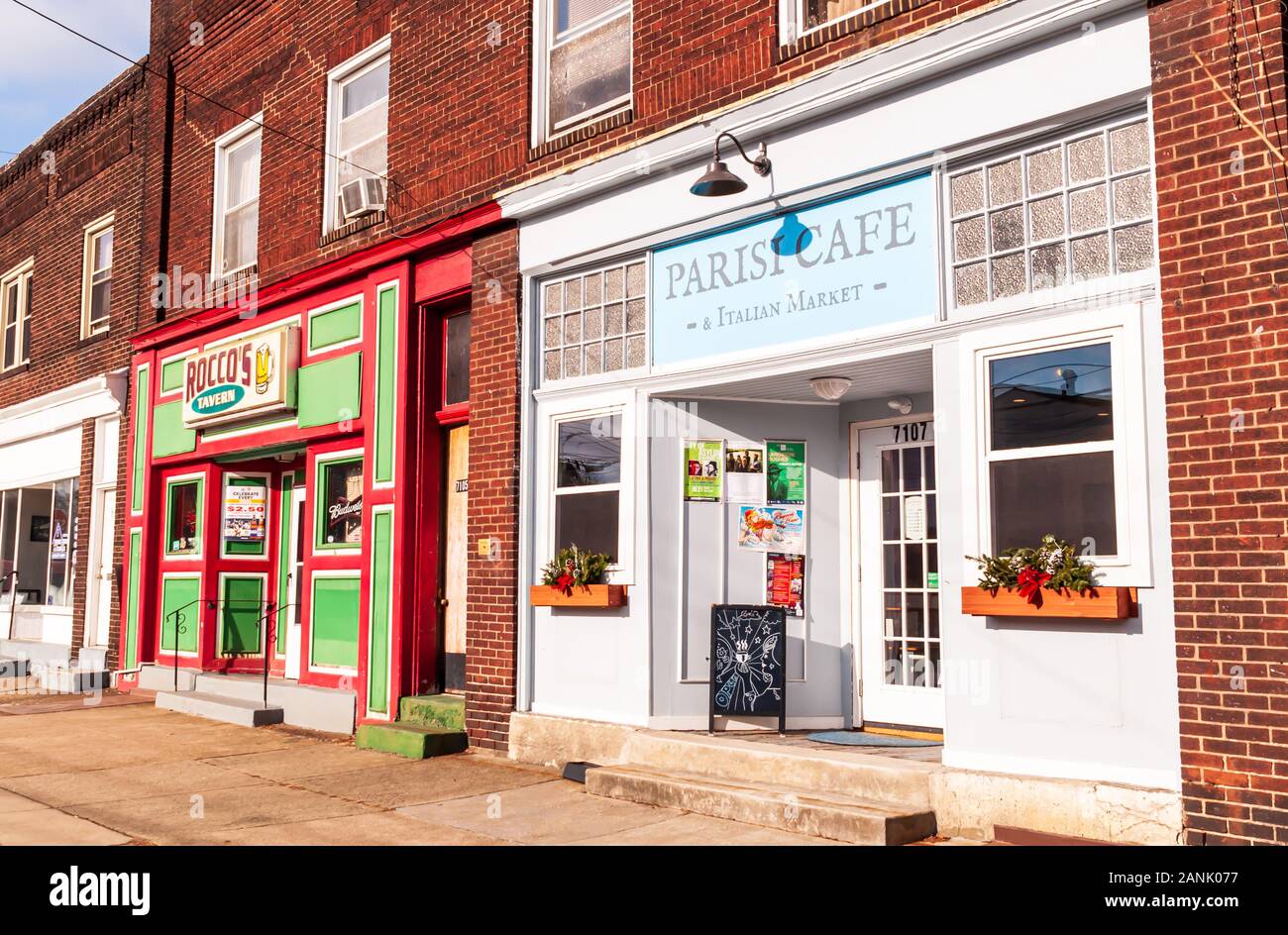 Rocco's Tavern and Parisi Cafe, a neighborhood bar and an Italian cafe