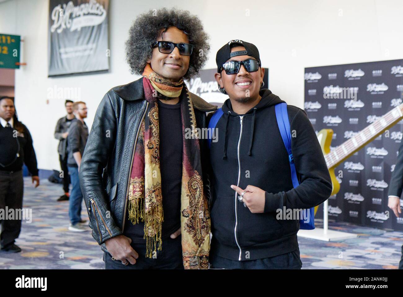 January 16, 2020: William Duvall  front man for Alice in Chains  meeting fans at the 2020  NAMM Show at Anaheim Convention Center on January 17, 2020  in Anaheim, California. (Credit Image: © Marissa Carter/ZUMA Wire) Stock Photo
