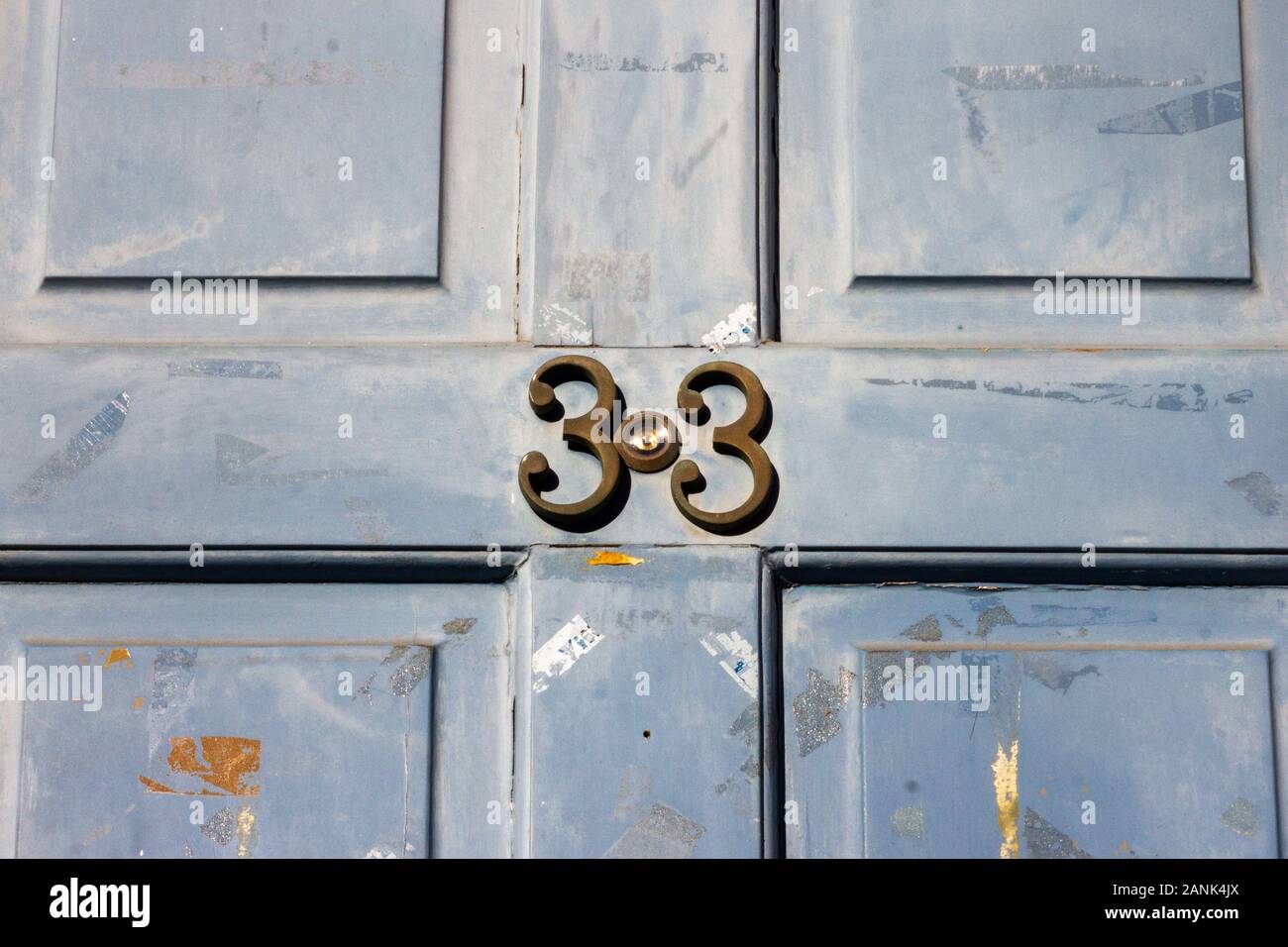 House number 33 Stock Photo