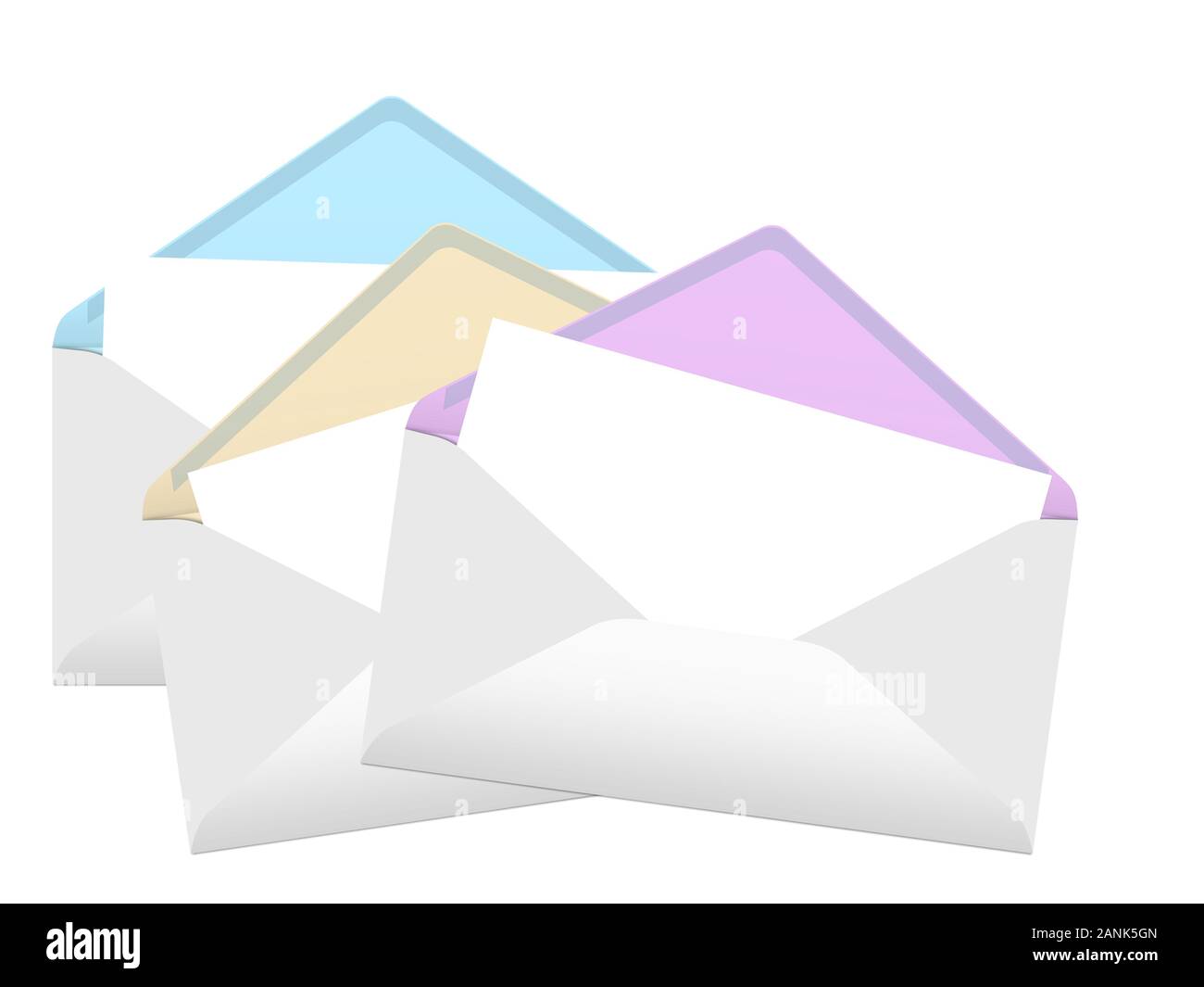 Envelopes with blank card, illustration Stock Photo Alamy