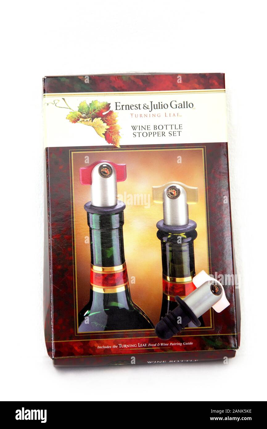 Ernest and julio Gallo Wine Bottle Stopper Set Stock Photo Alamy