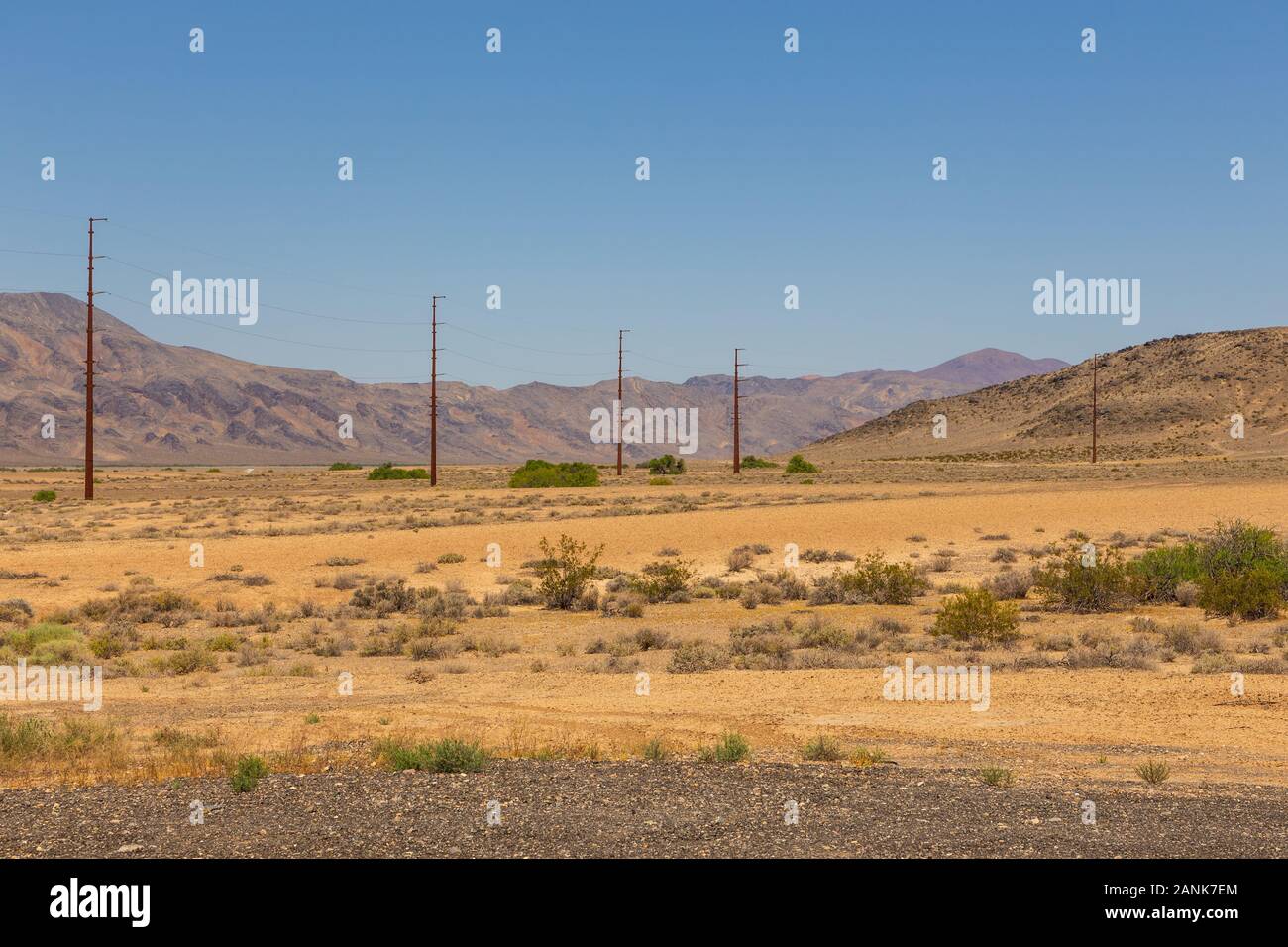 The natural beauty of the Desert Hills on the border between Nevada and