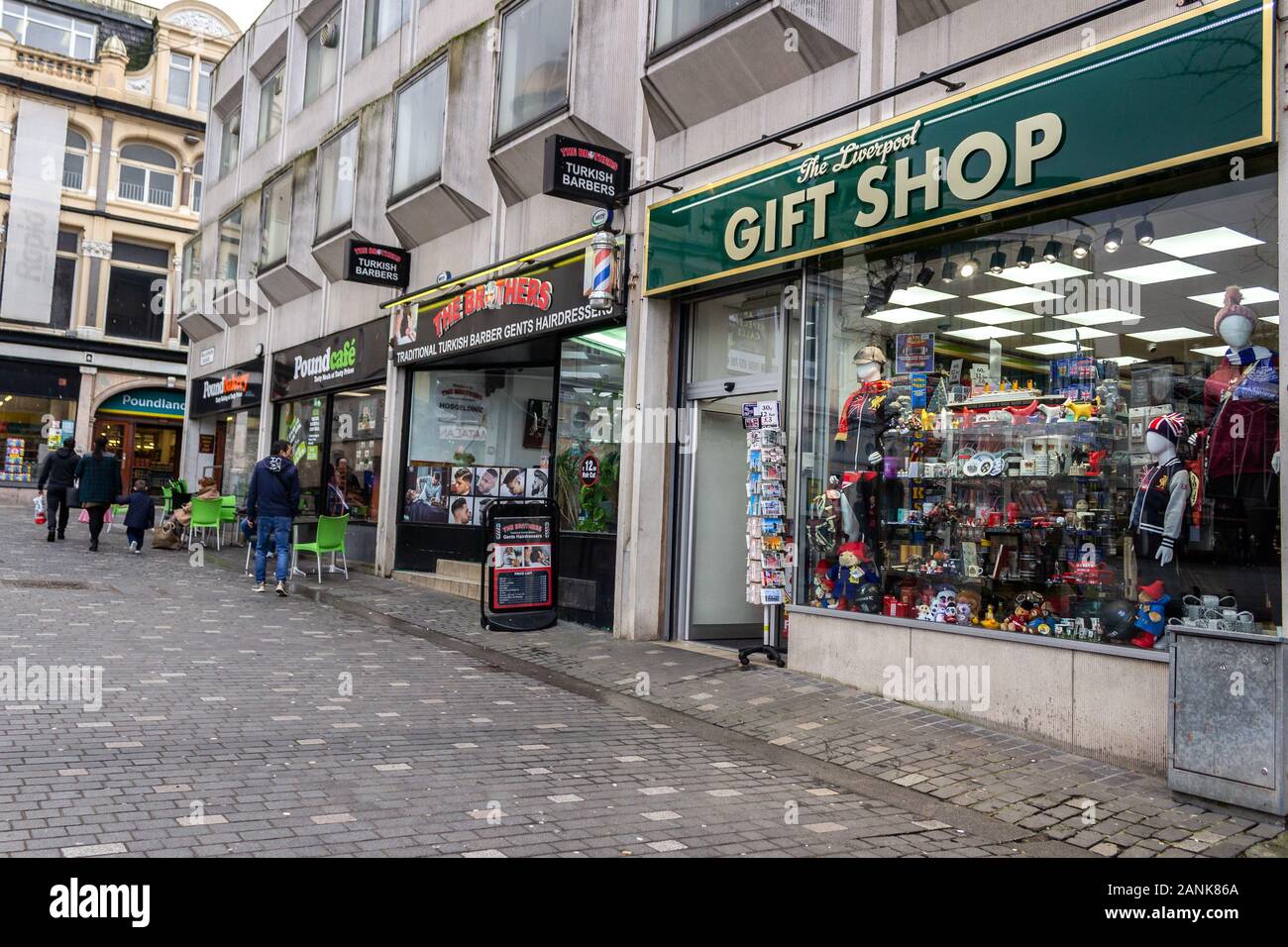 Gift Shop store front, Williamson square, Liverpool Stock Photo