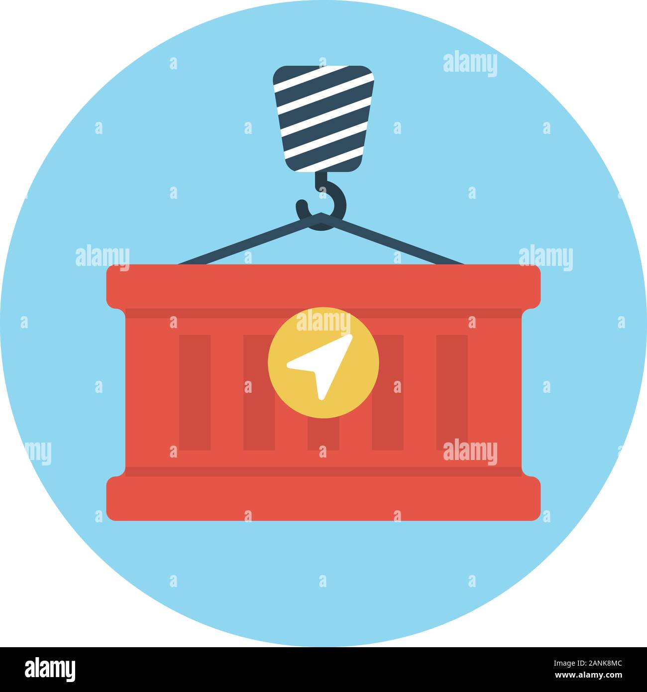 Container crane ship Stock Vector Images - Alamy