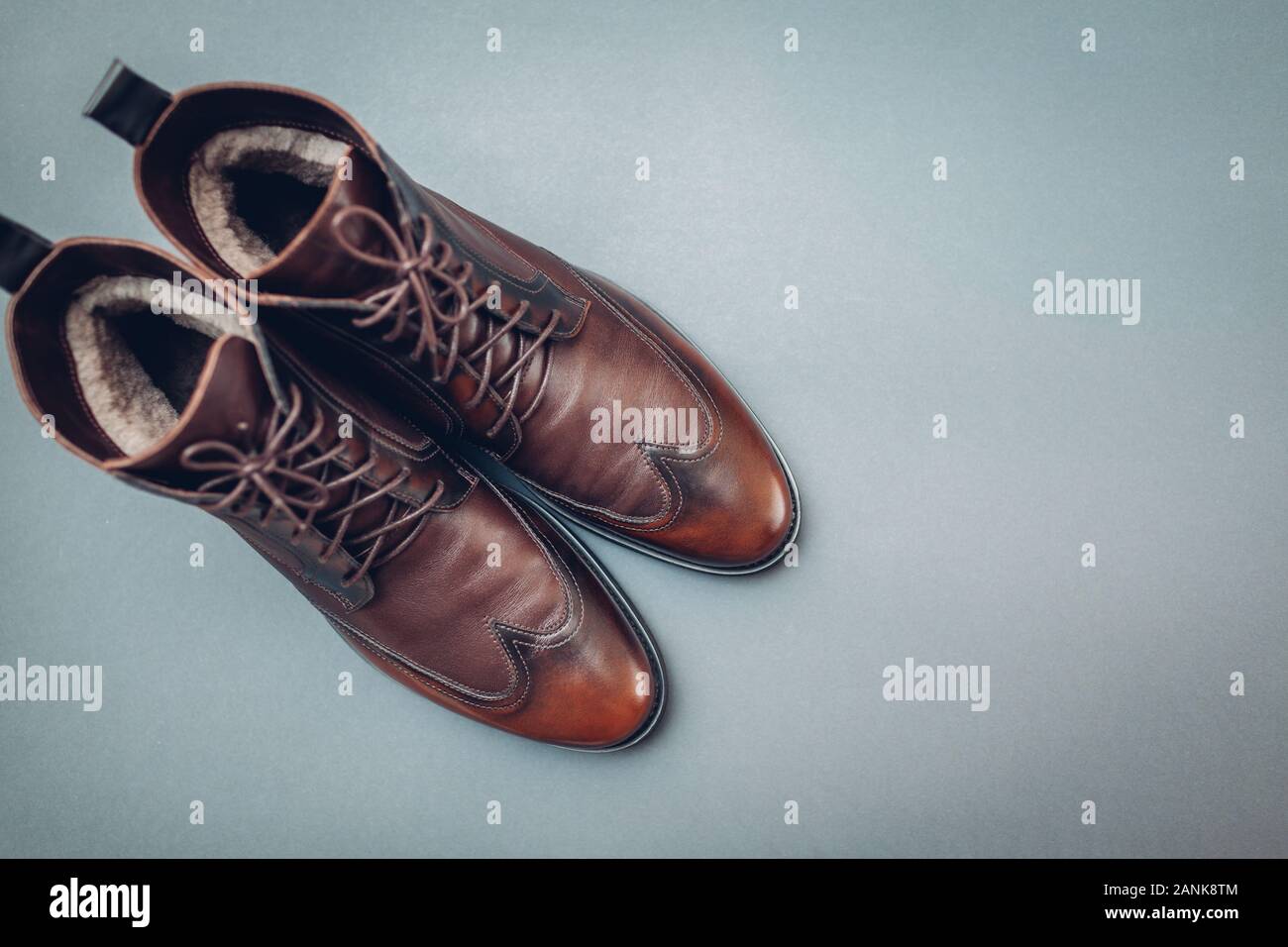 Shoes, stylish leather boots for men 