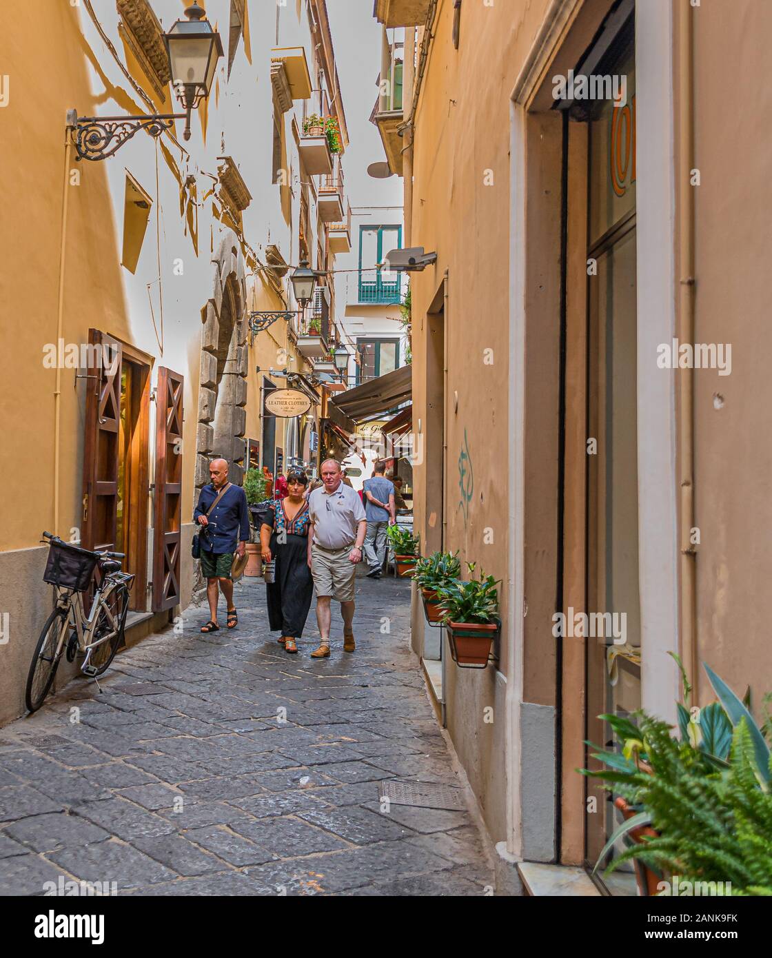 Alley of Shops in Positano Stock Photo Alamy