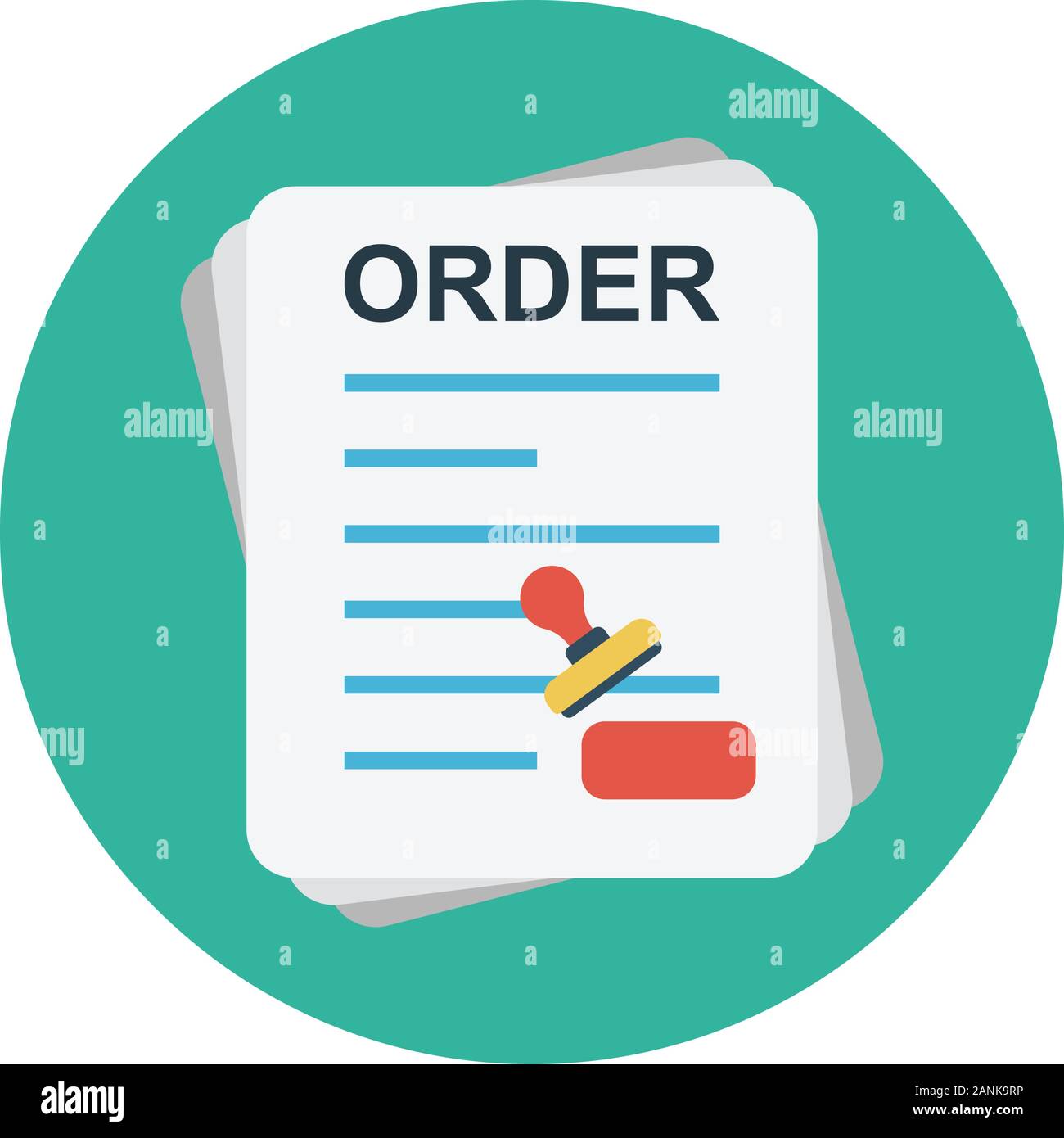 Order Receipt Flat icon Stock Vector Image & Art - Alamy