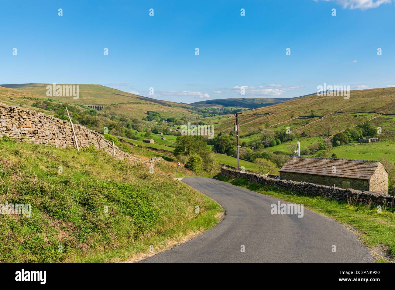 Yorkshire Dales landscape in the Dent Dale near Cowgill, Cumbria