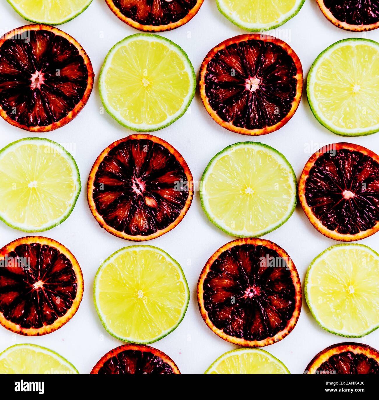 Red orange and lime fruits isolated on white background. Natural ...