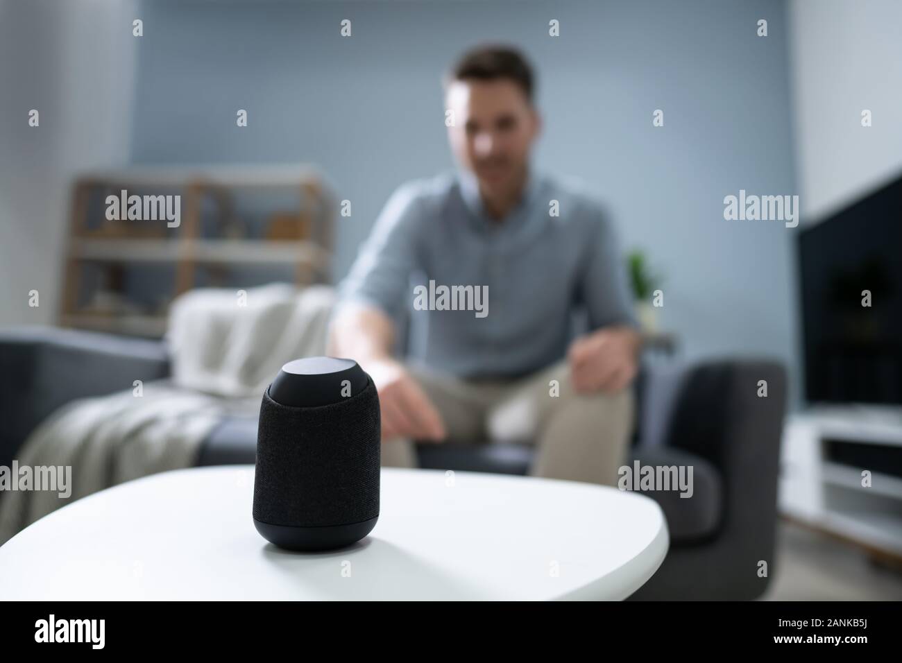 Close-up of logo for Kiwi Design on portable battery base for the Google  Home Mini smart speaker, in a smart home in San Ramon, California, August  27, 2019 Stock Photo - Alamy