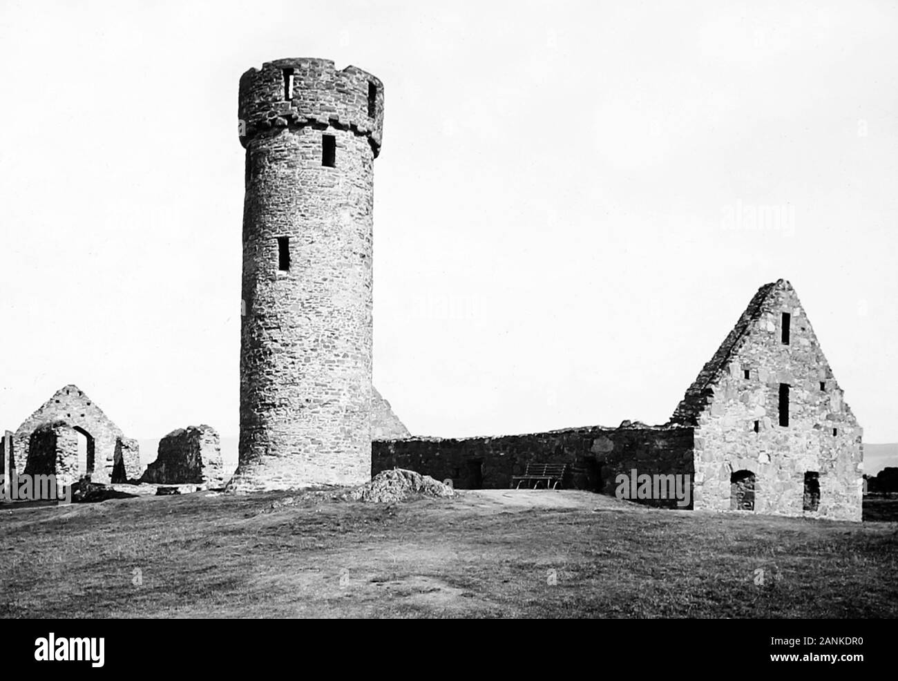 Peel Castle, Isle of Man, Victorian period Stock Photo