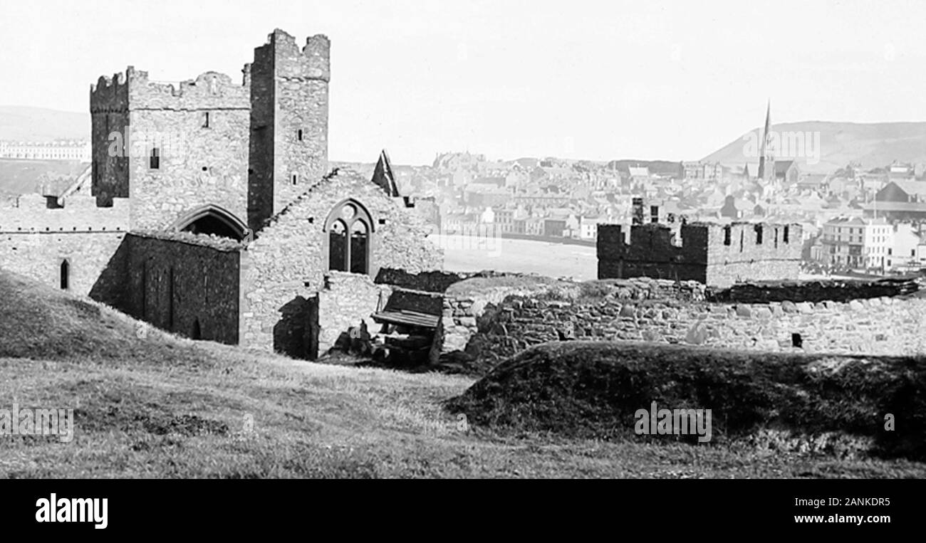 Saint German's Cathedral, Peel, Isle of Man, Victorian period Stock Photo