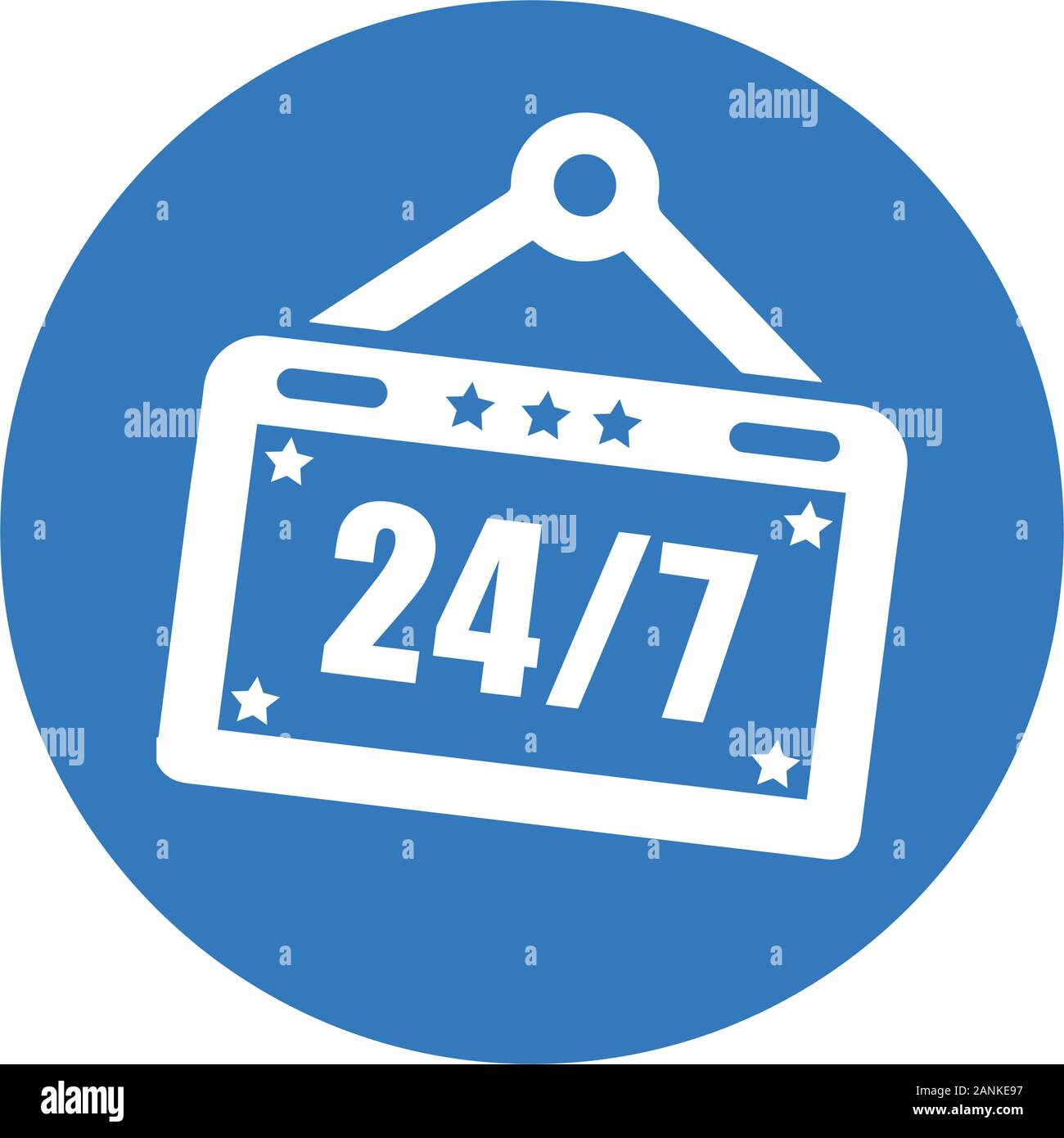 24 7 icons Cut Out Stock