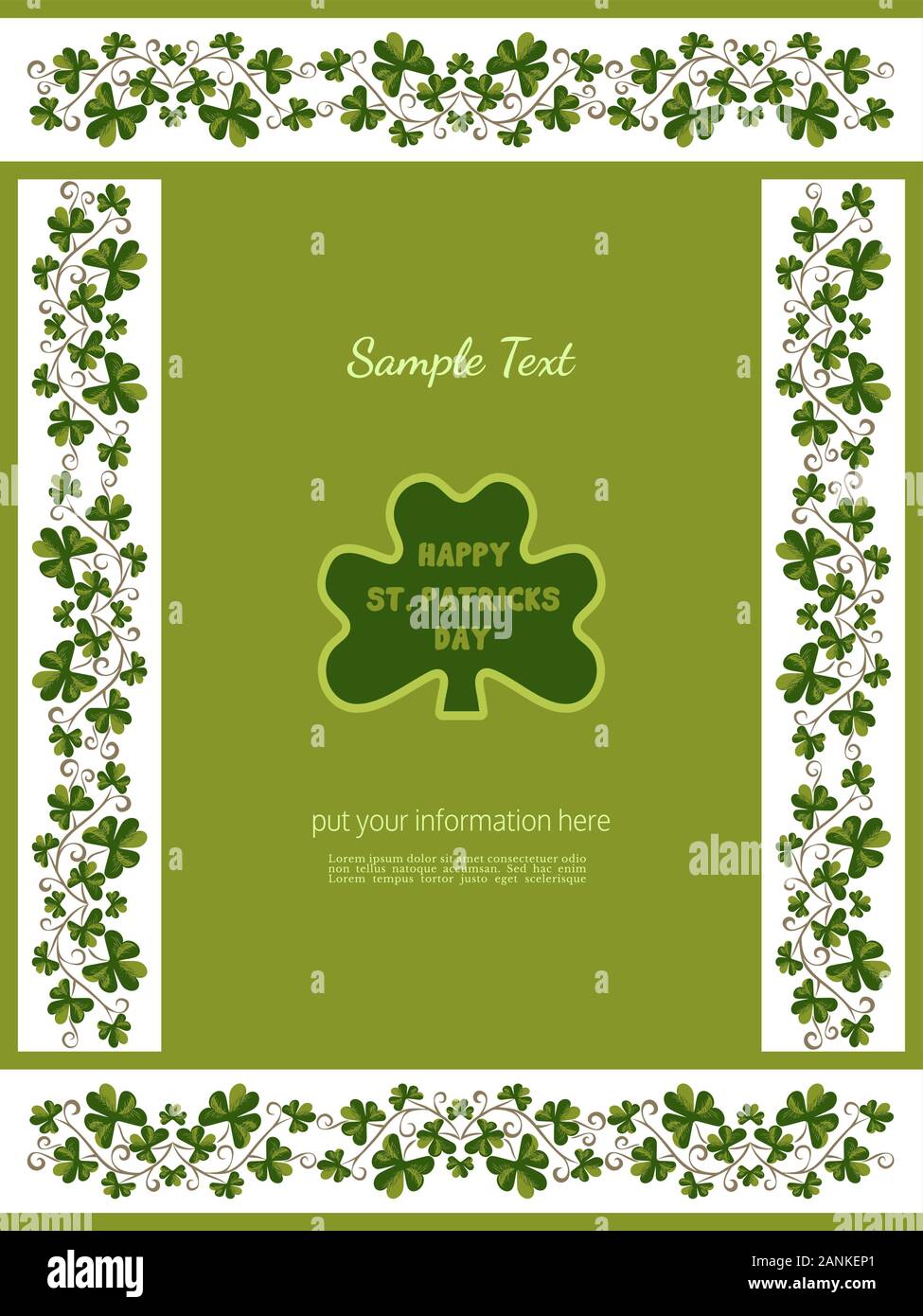 St Patrick's day decorated banner vector template Stock Vector