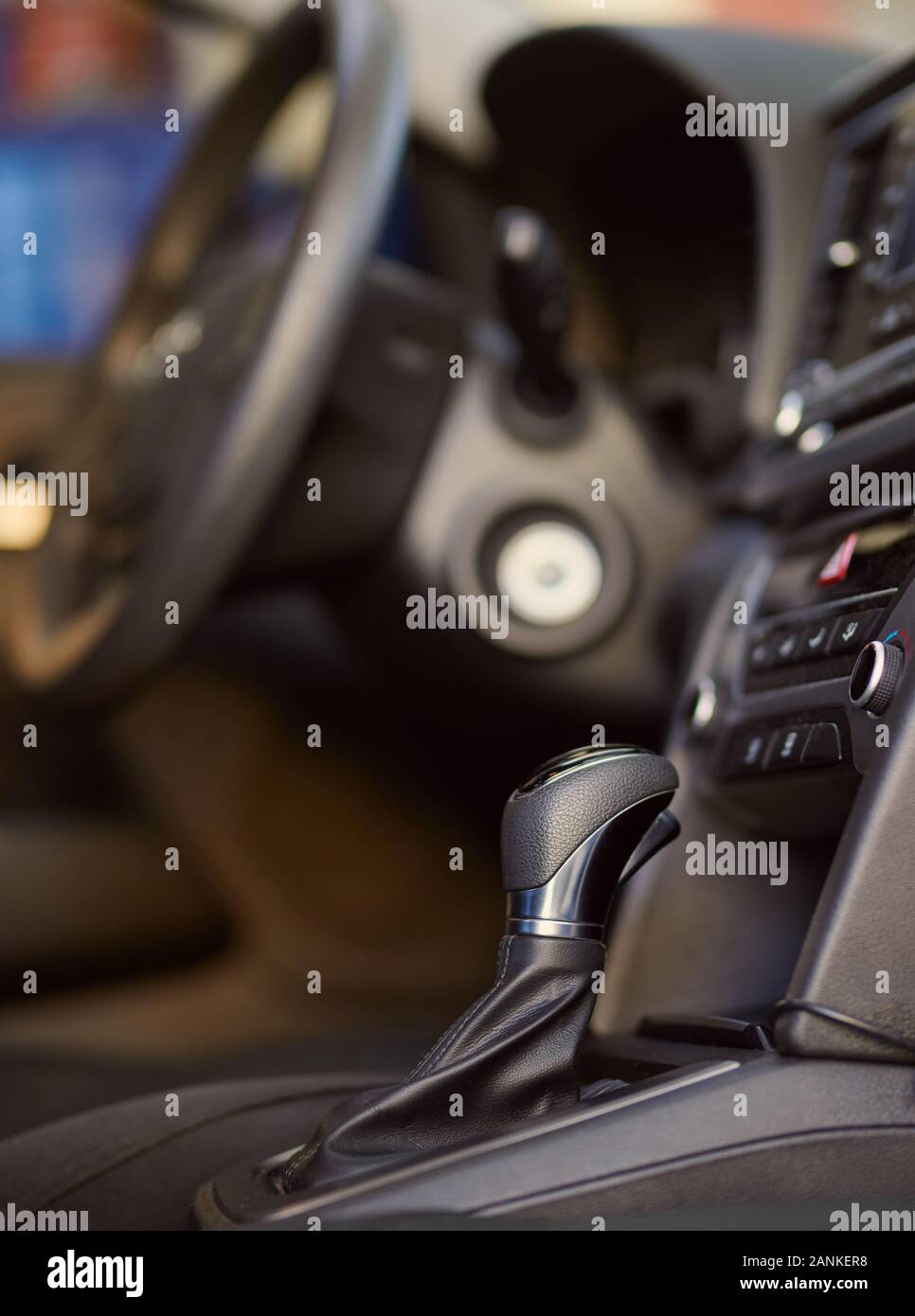 Modern automatic car gearbox close up view Stock Photo