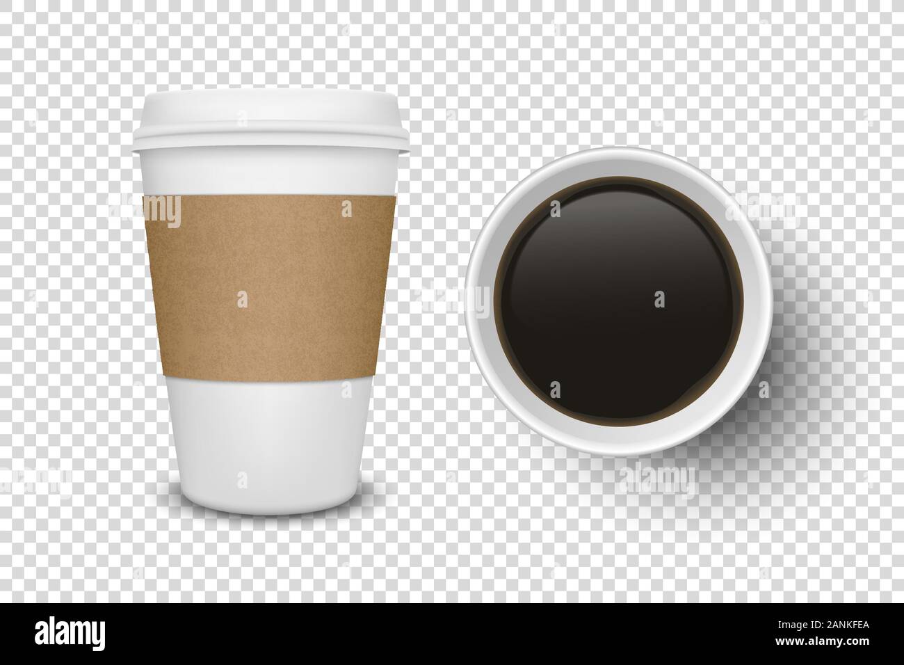 Coffee cup isolated on a transparent background Vector Image