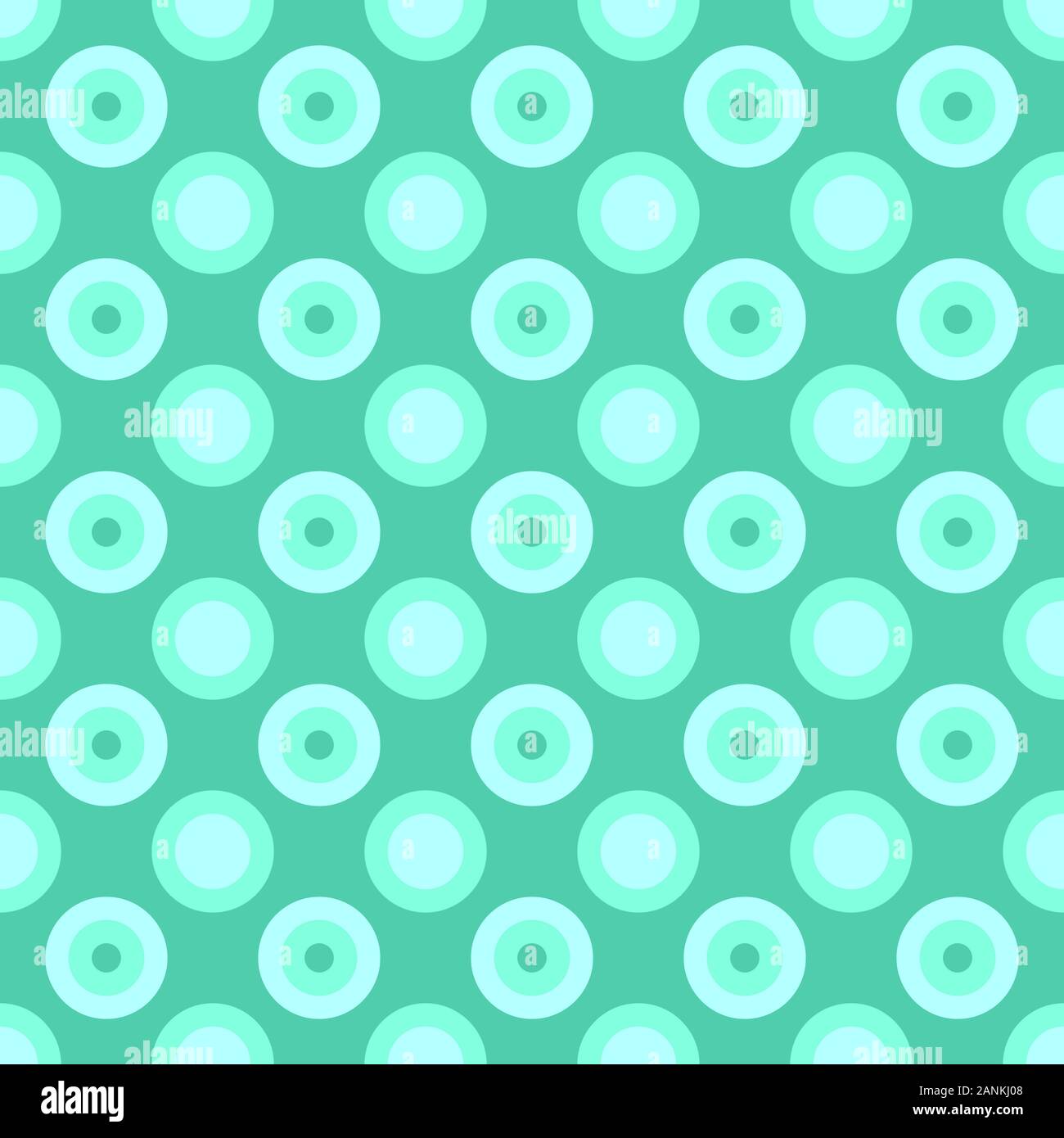 Seamless geometric circle pattern design background - colored vector graphic Stock Vector