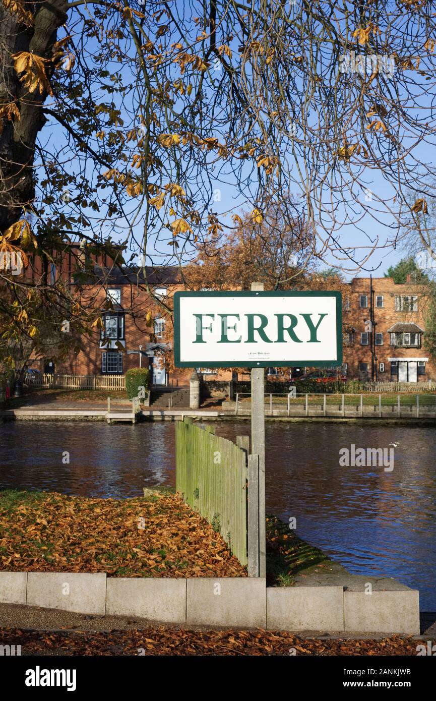 Ferry crossing point Stratford upon Avon. Stock Photo