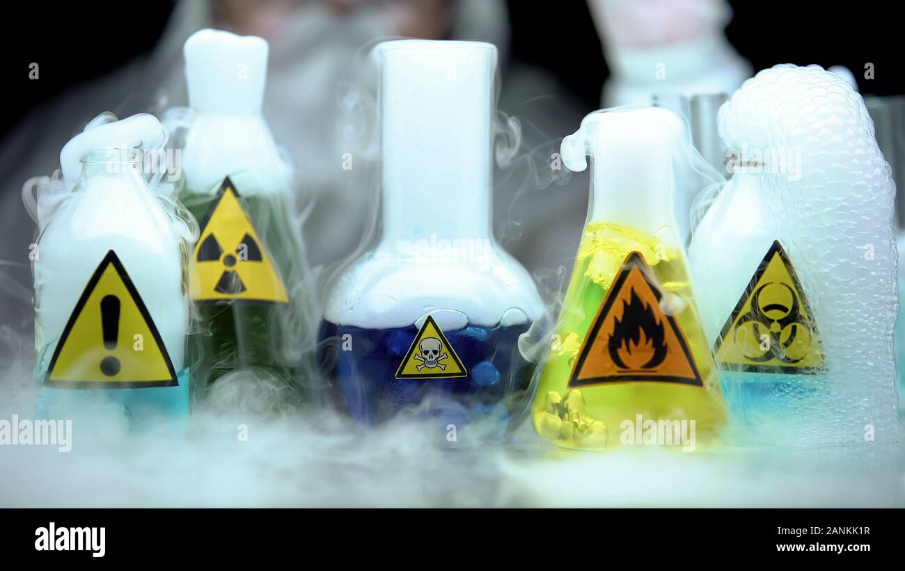 Laboratory flasks warning sign hires stock photography and images Alamy
