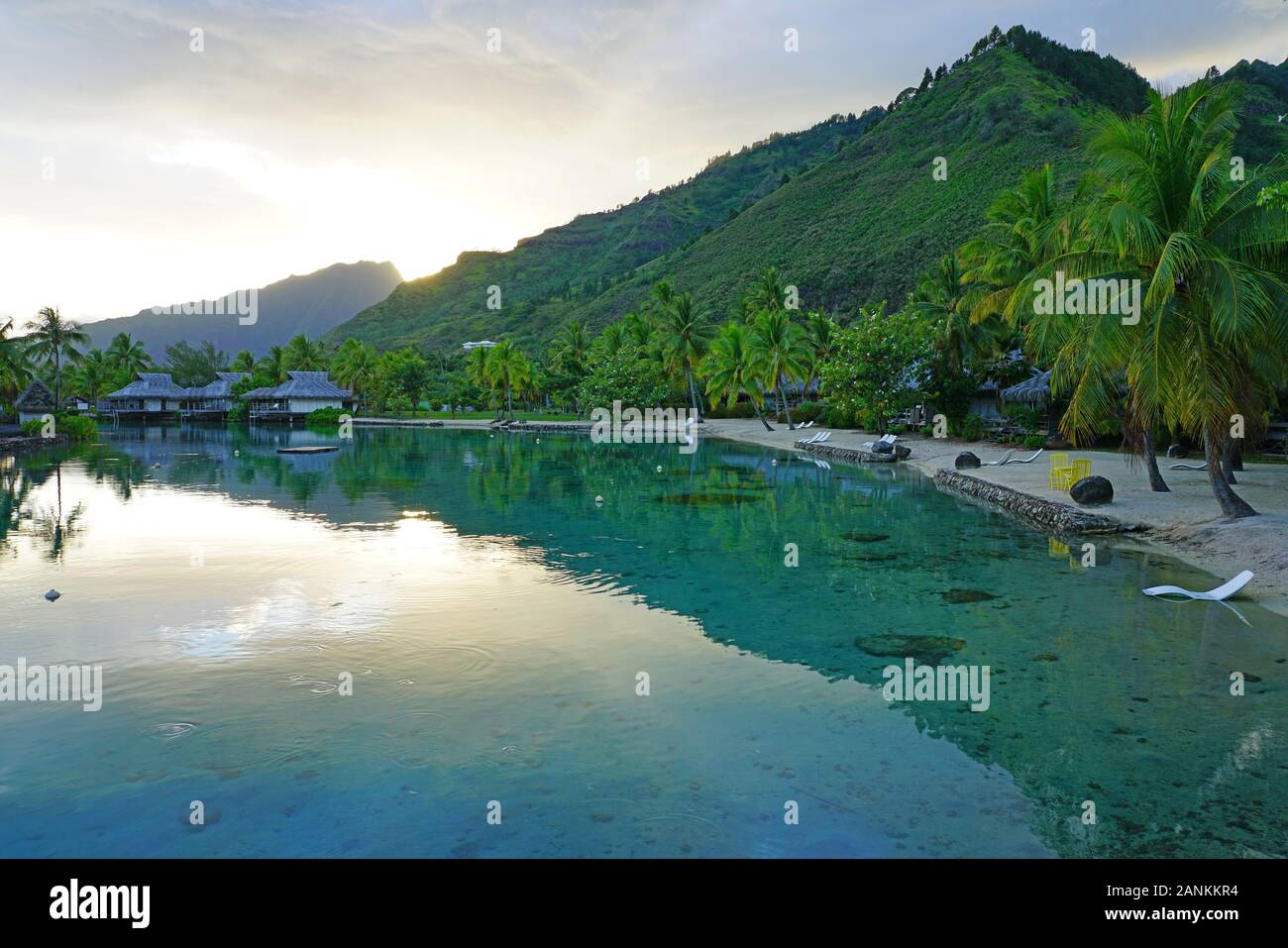 MOOREA, FRENCH POLYNESIA 30 NOV 2018 Landscape view of the