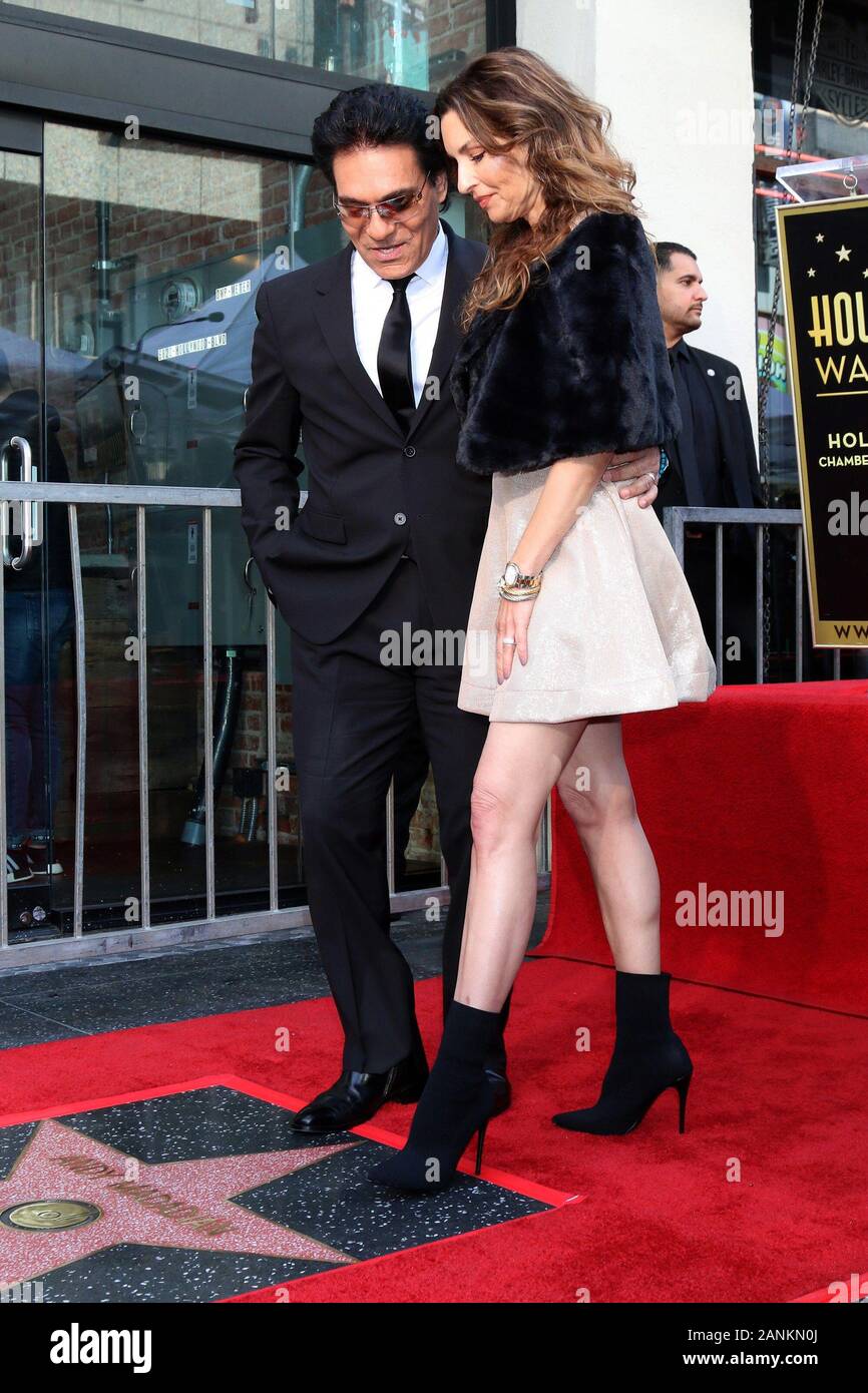 Los Angeles, CA. 17th Jan, 2020. Andy Madadian and Shani Rigsbee at the induction ceremony for Star on the Hollywood Walk of Fame for Andy Madadian, Hollywood Boulevard, Los Angeles, CA January 17, 2020. Credit: Priscilla Grant/Everett Collection/Alamy Live News Stock Photo