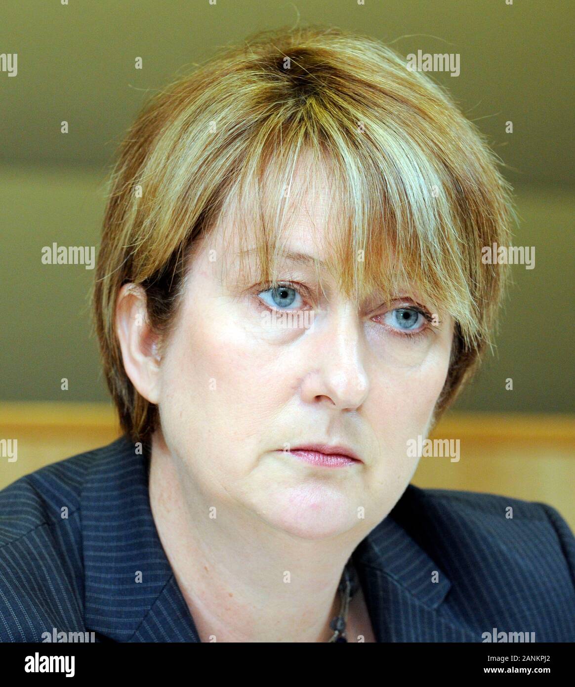 Home secretary Jacqui Smith unveils the new U.K. I.D. card she wants Home Office hope to