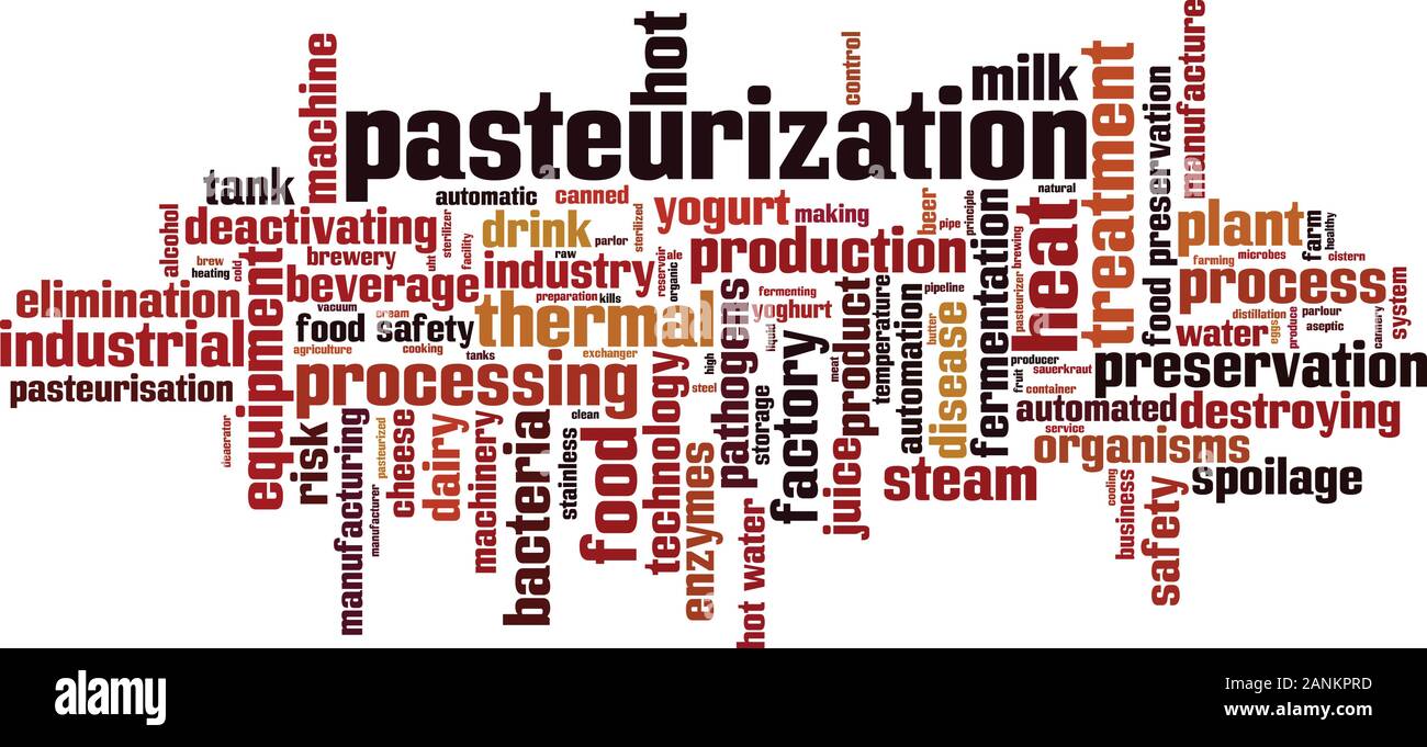 Pasteurization word cloud concept. Collage made of words about pasteurization. Vector illustration Stock Vector