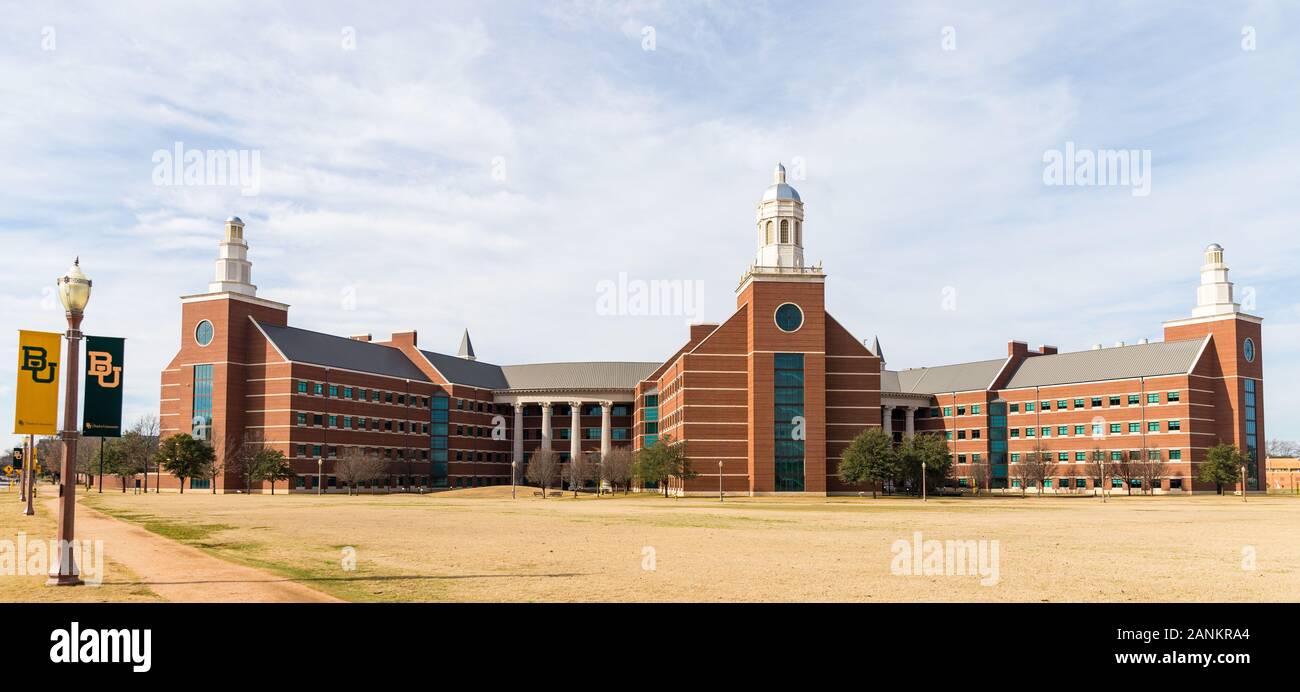 Waco, TX / USA - January 12, 2020: Baylor Sciences Building on the beautiful campus of Baylor University Stock Photo
