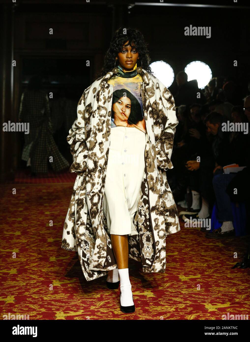 London,UK, 05th Jan, 2020, Edward Crutchley new fashion collection during London Fashion Week Mens Autumn Winter 2020, Fall Winter 2020 at British Fas Stock Photo