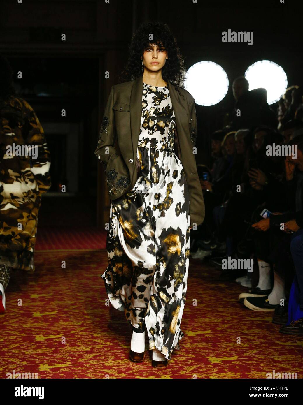 London,UK, 05th Jan, 2020, Edward Crutchley new fashion collection during London Fashion Week Mens Autumn Winter 2020, Fall Winter 2020 at British Fas Stock Photo
