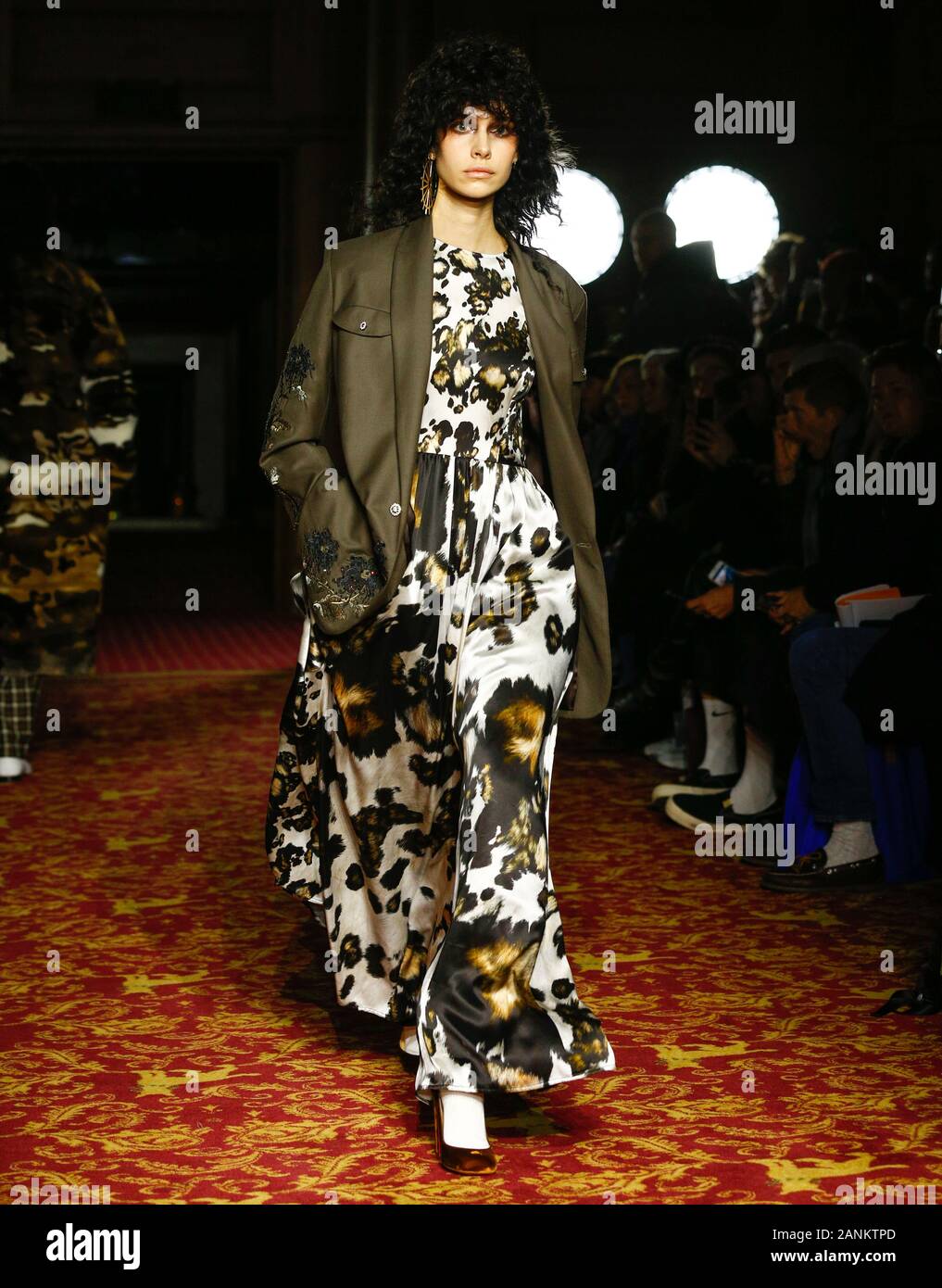 London,UK, 05th Jan, 2020, Edward Crutchley new fashion collection during London Fashion Week Mens Autumn Winter 2020, Fall Winter 2020 at British Fas Stock Photo