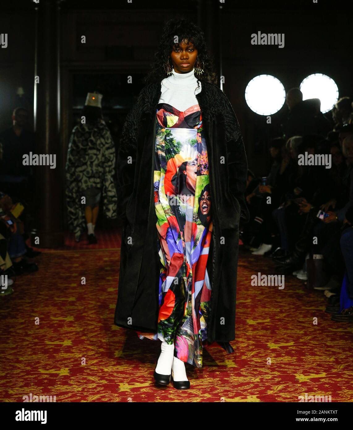 London,UK, 05th Jan, 2020, Edward Crutchley new fashion collection during London Fashion Week Mens Autumn Winter 2020, Fall Winter 2020 at British Fas Stock Photo